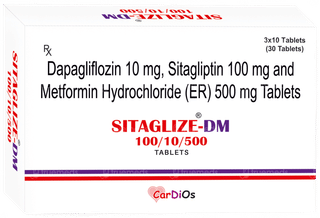 Sitaglize Dm 100/10/500 Tablet 10