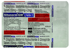 Sitanorm Gm Forte 2 Tablet 10 Sitanorm Gm Forte 2 Tablet 10