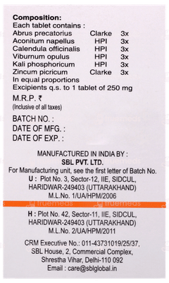 Sbl Tranquil Tablet 25gm