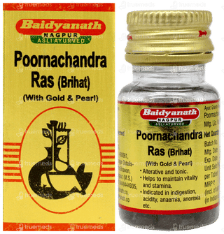 Baidyanath Poornachandra Ras Brihat With Gold & Moti Tablet 25