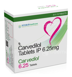 Carvediol 6.25 Tablet 10 Carvediol 6.25 Tablet 10