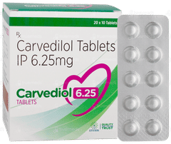 Carvediol 6.25 Tablet 10 Carvediol 6.25 Tablet 10