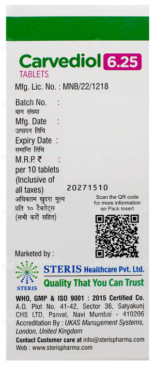 Carvediol 6.25 Tablet 10