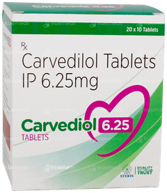 Carvediol 6.25 Tablet 10 Carvediol 6.25 Tablet 10