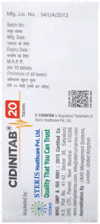 Cidinitab 20 Tablet 10