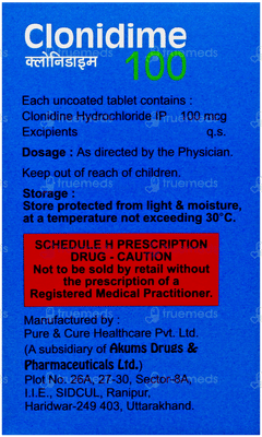 Clonidime 100 Tablet 30 Clonidime 100 Tablet 30