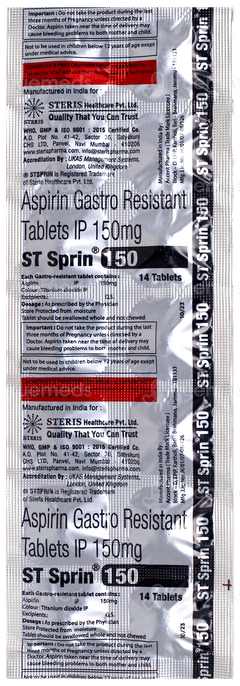St Sprin 150 Tablet 14 St Sprin 150 Tablet 14