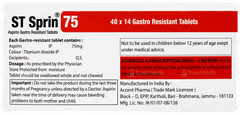 St Sprin 75 Tablet 14 St Sprin 75 Tablet 14