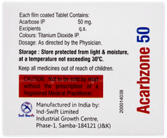 Acarbzone 50 Tablet 10 Acarbzone 50 Tablet 10