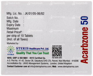 Acarbzone 50 Tablet 10