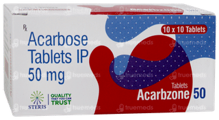 Acarbzone 50 Tablet 10