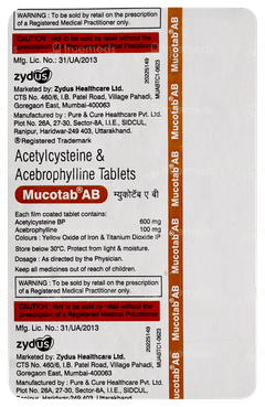 Mucotab Ab Tablet 10 Mucotab Ab Tablet 10