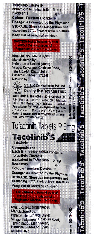 Tacotinib 5 Tablet 10