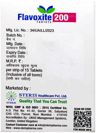 Flavoxite 200 Tablet 15