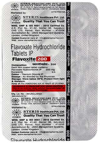 Flavoxite 200 Tablet 15