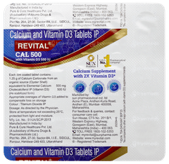 Revital Cal 500 Tablet 15 Revital Cal 500 Tablet 15
