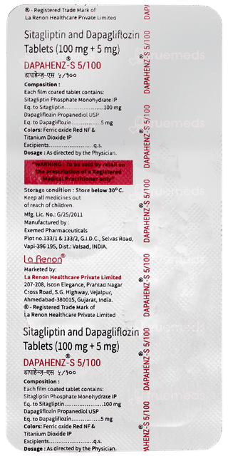 Dapahenz S 5/100 Tablet 10