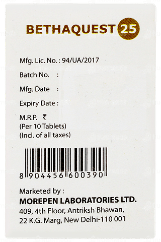 Bethaquest 25 Tablet 10