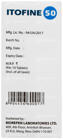 Itofine 50 Tablet 10 Itofine 50 Tablet 10