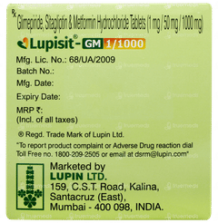 Lupisit GM 1/1000 Tablet 10 Lupisit GM 1/1000 Tablet 10