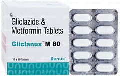 Gliclanux M 80 Tablet 10 Gliclanux M 80 Tablet 10