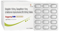 Sugaray Dm 100/10/500 Tablet 15