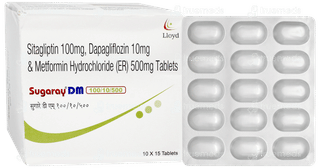 Sugaray Dm 100/10/500 Tablet 15