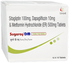 Sugaray Dm 100/10/500 Tablet 15