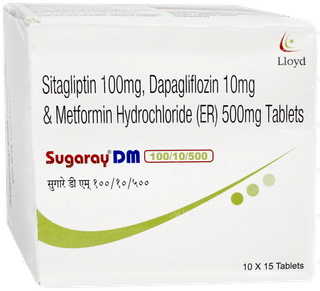 Sugaray Dm 100/10/500 Tablet 15