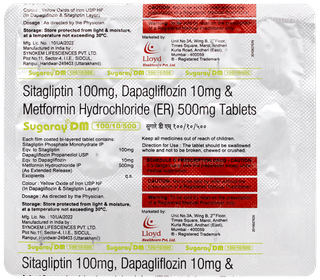 Sugaray Dm 100/10/500 Tablet 15