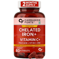 Carbamide Forte Chelated Iron Vitamin C Folic Acid Vit B12 Zinc Tablet 60 Carbamide Forte Chelated Iron Vitamin C Folic Acid Vit B12 Zinc Tablet 60