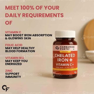 Carbamide Forte Chelated Iron Vitamin C Folic Acid Vit B12 Zinc Tablet 60