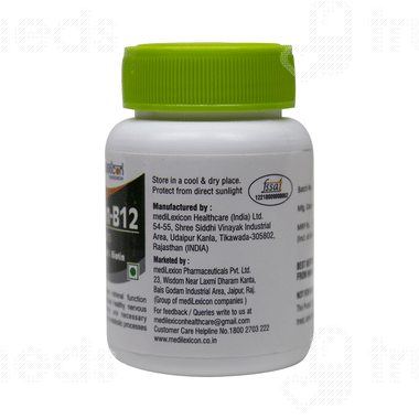 Medilexicon Vitamin B12 Tablet 60 - Uses, Side Effects, Dosage, Price ...