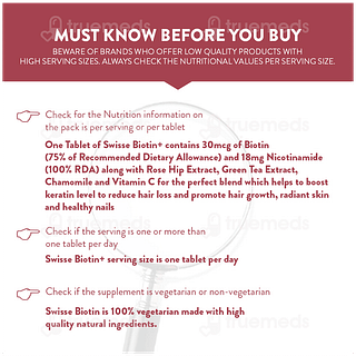 Swisse Beauty Biotin+ With Nicotinamide Rose Hips And Vitamin C Tablet 30