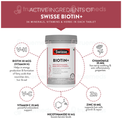 Swisse Beauty Biotin+ With Nicotinamide Rose Hips & Vitamin C Tablet 30