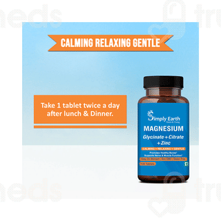Simply Earth Magnesium Glycinate + Citrate + Zinc Tablet 120