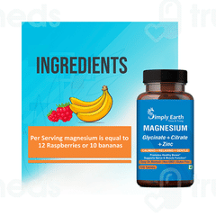 Simply Earth Magnesium Glycinate + Citrate + Zinc Tablet 120