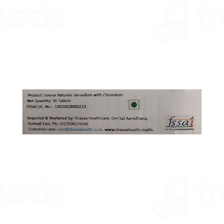Source Naturals Vanadium With Chromium Tablet 90