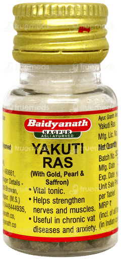 Baidyanath Nagpur Yakuti Ras With Gold Pearl & Saffron Tablet 5