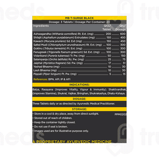 Muscleblaze Koshaveda T Surge Black Tablet 60
