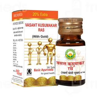 Basic Ayurveda Vasant Kusumakar Ras With Gold Tablet 30