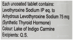 Lethyrox 75 Tablet 120 Lethyrox 75 Tablet 120