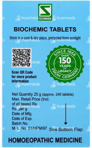 Dr Willmar Calcarea Fluorica 6x Biochemic Tablet 25gm