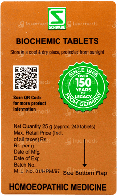 Dr Willmar Schwabe Kali Phosphoricum 6x Biochemic Tablet 25gm