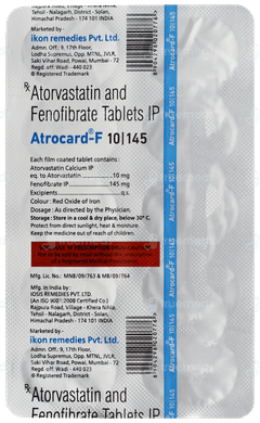 Atrocard F 10/145 Tablet 10 Atrocard F 10/145 Tablet 10