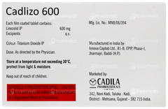 Cadlizo 600 Tablet 10
