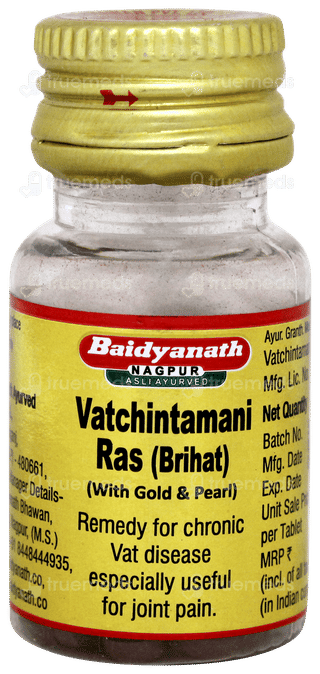 Baidyanath Nagpur Vatchintamani Ras Brihat With Gold & Pearl Tablet 10