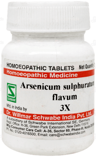 Dr Willmar Schwabe Arsenicum Sulphuratum Flavum 3X Tablet 20Gm