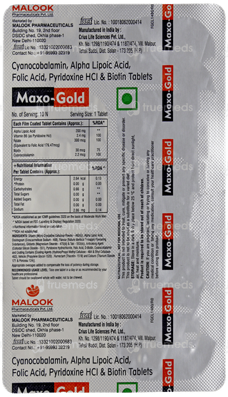 Maxo Gold New Pack Tablet 10