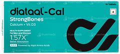 Diataal Cal | Calcium For Men & Women | Clinically Tested, High Absorption Calcium | 400 IU Vit. D3 | 10 Tablet Diataal Cal | Calcium For Men & Women | Clinically Tested, High Absorption Calcium | 400 IU Vit. D3 | 10 Tablet